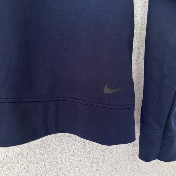 Nike dri fit pullover navy blue sweater open back - Picture 2 of 7